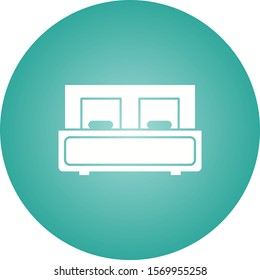 Beautiful Bed Glyph Vector Icon