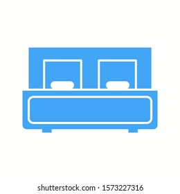 Beautiful Bed Glyph Vector Icon