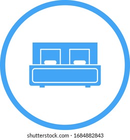 Beautiful Bed Glyph Vector Icon