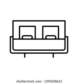 Beautiful Bed Line black icon