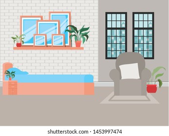beautiful bed room house scene