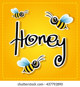 Beautiful bee. Vector illustration EPS10