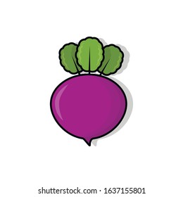 Beautiful beeroot on a white background