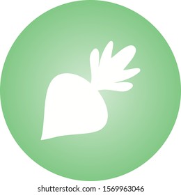 Beautiful Beet Glyph Vector Icon