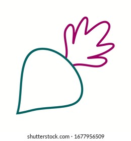 Beautiful Beet Line Vector Icon
