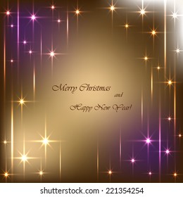 Beautiful beige background with sparkles .Vector  illustration