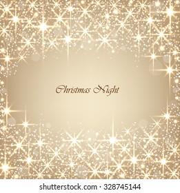 Beautiful beige background with sparkles .Vector  illustration