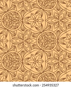 Beautiful Beige floral seamless pattern. Vector illustration