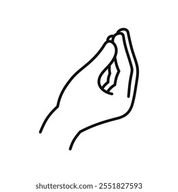 Schöne oder Bellissimo italienische Hand Gesture Icon. Vektorgrafik