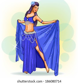 Beautiful belly dance movement 