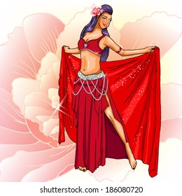 Beautiful belly dance movement 