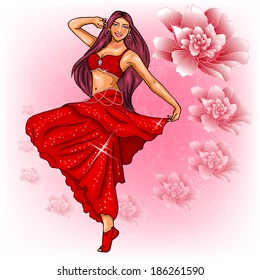 Beautiful belly dance movement 