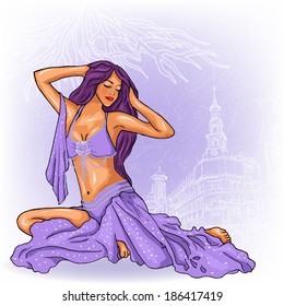 Beautiful belly dance movement 