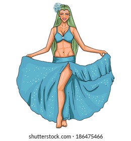 Beautiful belly dance movement 