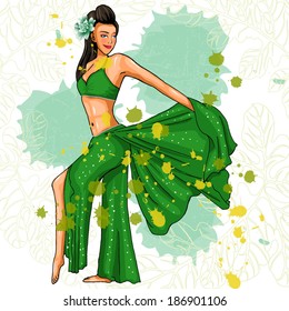 Beautiful belly dance movement 
