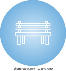Beautiful Bench Line Vector Icon
