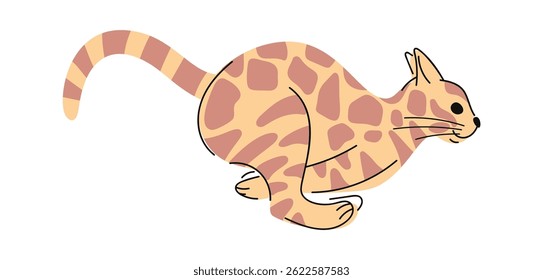Beautiful bengal cat hand drawn