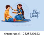 beautiful Bhai dooj festival greeting card India. editable abstract vector illustration design