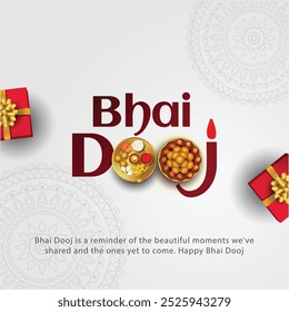 beautiful Bhai dooj festival greeting card India. editable abstract vector illustration design