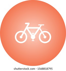 Beautiful Bicycle Glyph Vector Icon