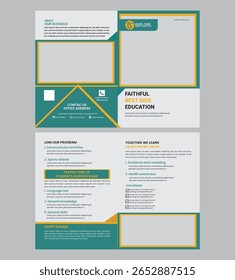 Schöne zweifache Broschüre Design, mit Modern Education.