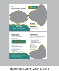 Beautiful bi-fold brochure Design, featuring Modern Education.