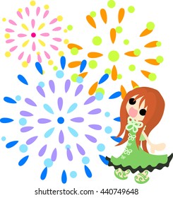 Beautiful big fireworks