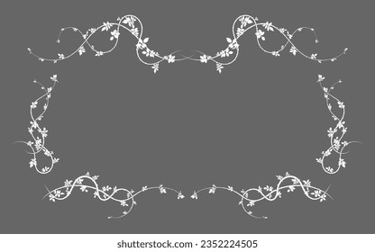 beautiful big frame elements rose hips with thorns. vector image stock