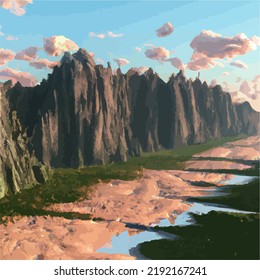 A beautiful big mountain landscape