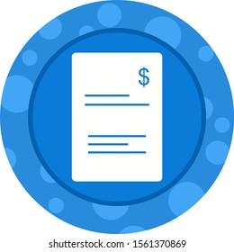 Beautiful Billing Glyph Vector Icon