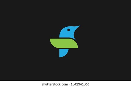 A beautiful bird design logo template