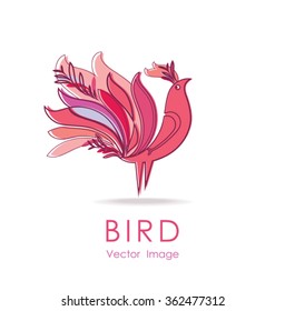 Beautiful bird - design template.