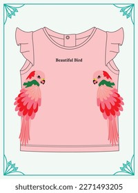 Beautiful Bird for Girl Tee