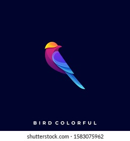 Beautiful Bird Illustration Vector Template. Suitable for Creative Industry, Multimedia, entertainment, Educations, Shop, and any related business