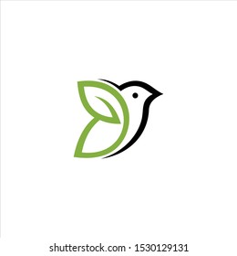 Beautiful Bird Leaf Logo design
