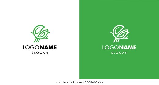 Beautiful Bird logo design concept, ready to use