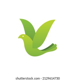 Beautiful bird logo design and illustration art