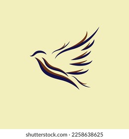 Beautiful bird logo for suitable company.