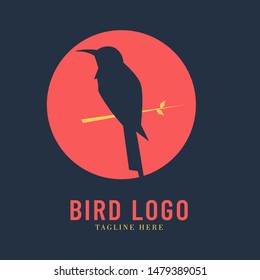 beautiful bird logo template design
