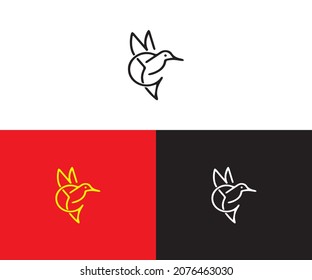 Schöne Vogellogo, Vektorgrafik