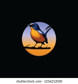 beautiful bird mascot - design vector
