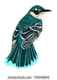 Beautiful bird with motley plumage