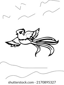 Beautiful Bird Outline Art 2022 .