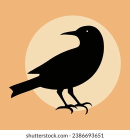 A beautiful bird silhouette vector