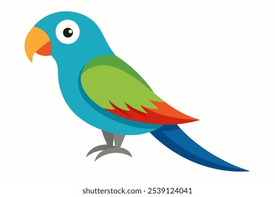 Un hermoso Arte vectorial de pájaro en ilustración de fondo blanco.