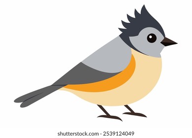 Un hermoso Arte vectorial de pájaro en ilustración de fondo blanco.