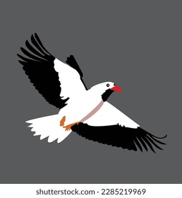 una hermosa obra de arte de vectores de aves, ilustación de vectores de aves