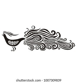 Beautiful bird. Vector illustration.