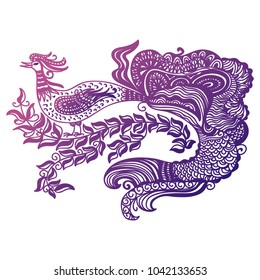 Beautiful bird. Vector illustration