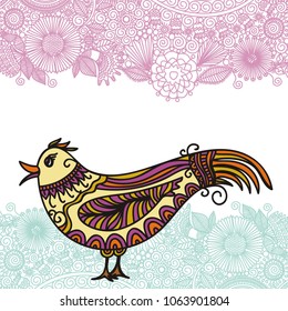 Beautiful bird. Vector illustration